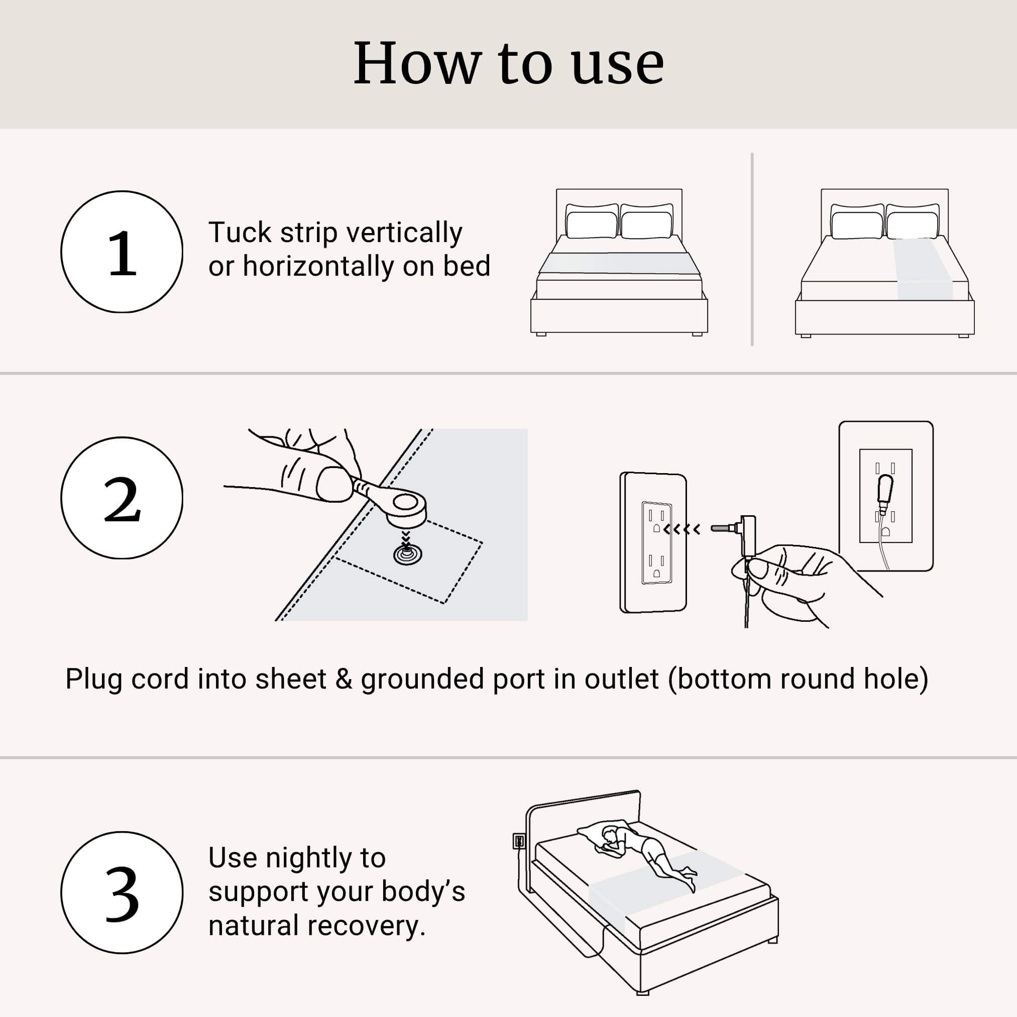 Organic Cotton Grounding Strip Sheet