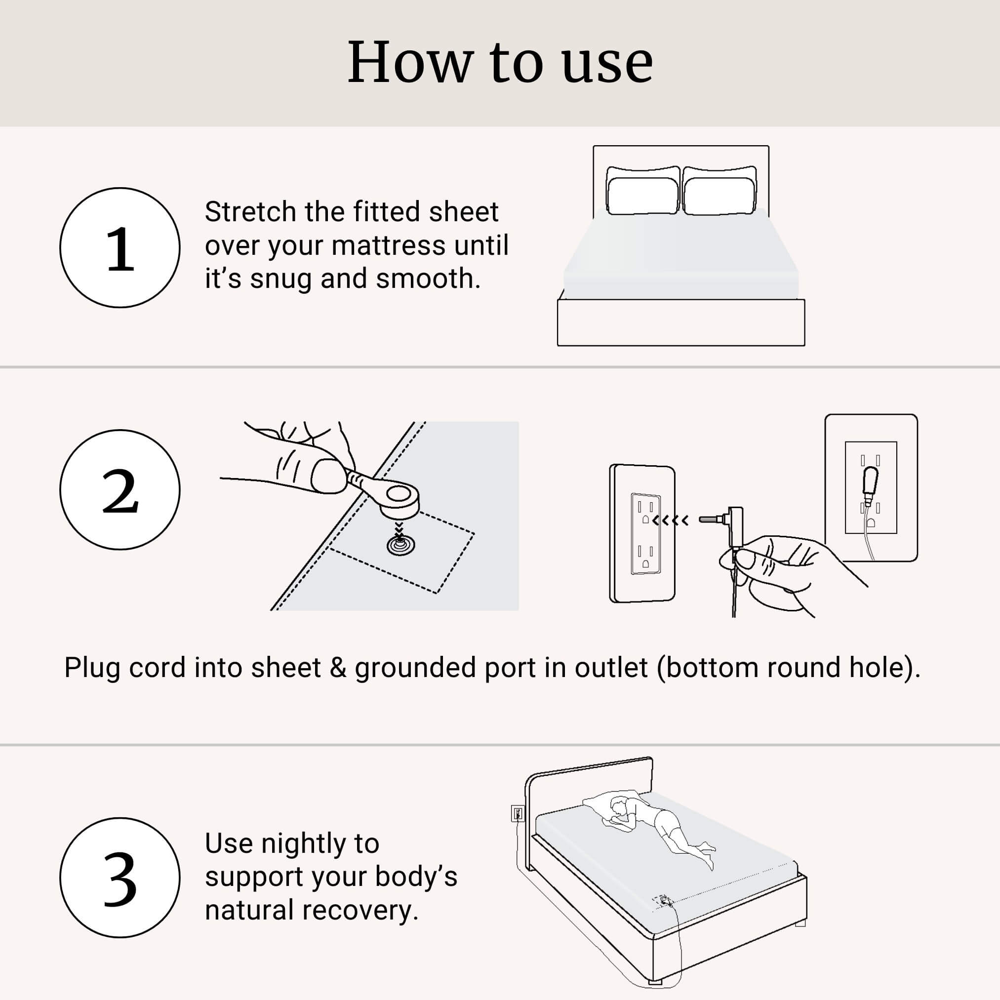 Organic Cotton Grounding Fitted Sheet